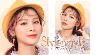 STYLENANDA makeup look  SWATCH amp REVIEW 3CE ON amp ON [upl. by Augustin]