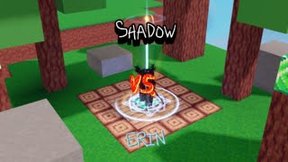 Totally Shadow Vs DVErin  Roblox BedWars [upl. by Ennoirb]