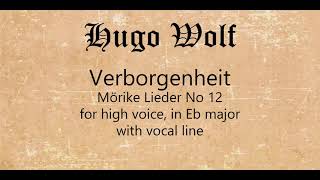 Verborgenheit high voice with vocal line [upl. by Oinotnanauj222]