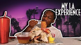 SEAFOOD MUKBANG  MY LA EXPERIENCE [upl. by Niawtna]