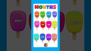 12 months name in English  months name in English for kids nurseryrhymes [upl. by Boccaj]