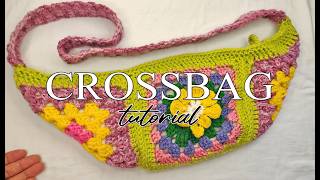 Bolsa Cruzada a Crochet  para principiantes paso a paso Crossbody bag [upl. by Olemrac]