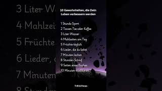 10 Gewohnheiten die Dein Leben verbessern werden motivation facts darkpsychology [upl. by Yotal]