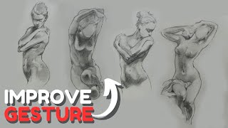 Gesture Drawing Quicksketch  how to draw gestures poses  Gesture drawing practice for beginners [upl. by Anton]