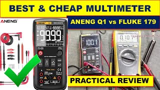 470 Best Digital AutoRange Multimeter for Electronics Aneng Q1 vs Fluke 179 Comparison [upl. by Lemaceon]