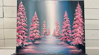 How To Paint PINK TREE LANE [upl. by Islean]