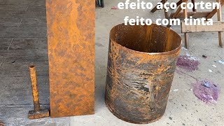 efeito aço corten feito mais fácil do mundo [upl. by Berlin]