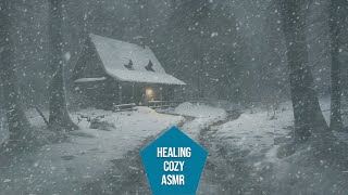 ❄️ Deep sleep in a cozy winter cabin┇How to fall asleep to the sound of a Snow storm [upl. by Rekoob]