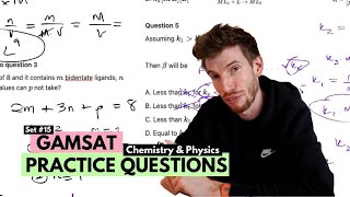 GAMSAT Section 3 Sample Questions amp Walkthroughs  Set 15  Chemistry amp Physics  Maths [upl. by Einwahs]