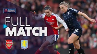 Full Match Arsenal v Aston Villa  Barclays WSL 202425 [upl. by Pastelki]