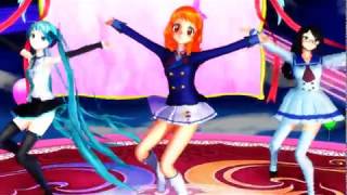 MMD  Aikatsu  Idol Activity  Akari OzoraAyano Aishi amp Hatsune Miku [upl. by Gerhardine]