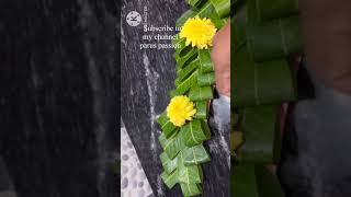 mango leaf thoranam leaf decoration  mango leaf thoranam making at home  festival decoration [upl. by Frierson735]