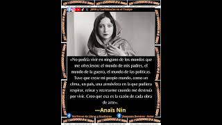 ✓ANAÏS NIN «Frase del día» JARH literatura AnaisNin [upl. by Cacie748]