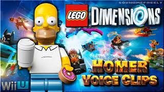 All Homer Simpson Voice Clips • Lego Dimensions • Dan Castellaneta All Voice Lines [upl. by Aliuqehs]