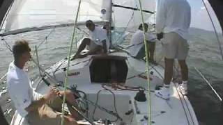 J24 Competitive Boat Handling  Chapter 3  Gybing [upl. by Aliahkim]