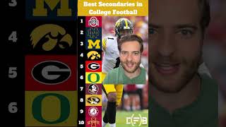 Top 10 Secondaries in CFB [upl. by Halihs]