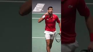 Djokovic having some fun with the Davis Cup crowd 😘 Shorts [upl. by Blackmun]