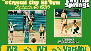 2024 Javelinas Volleyball Crystal City vs Carrizo Springs  91024 [upl. by Aremus431]