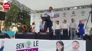 BARIŞ ATAY HDP HATAY MİTİNGİNDE KÜRTÇE KONUŞTU [upl. by Waldner]