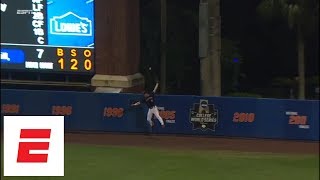 Florida reaches College World Series as 11thinning fly ball goes off fielders glove for HR  ESPN [upl. by Aibar]