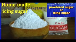 Homemade Icing sugarpowdered sugarConfectioner sugar Fun making [upl. by Simdars567]