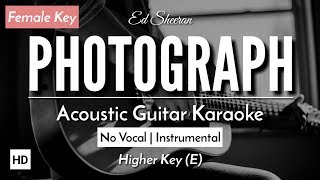 Photograph Karaoke Acoustic  Ed Sheeran HQ Audio [upl. by Onileva657]