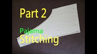 Pajama Stitching Ladies PantsTrouser How To Cut Simple PajamaStitching Easy Method  Part 2 [upl. by Medin]