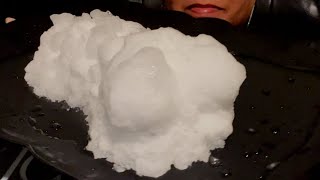 ICE ART SERIES  CATERPILLAR  HARD REFROZEN POWDERY ICE  iceasmr [upl. by Tonl]