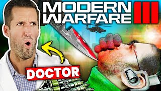 ER Doctor REACTS to Call of Duty Modern Warfare 3 COD MW3 Finishing Moves [upl. by Carney812]