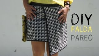 DIY Costura de falda pareo blanca y negra patron gratis [upl. by Darrey]