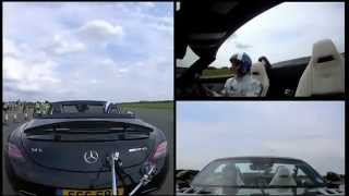 David Coulthard attrape une balle de golf avec une voiture [upl. by Ahcatan]