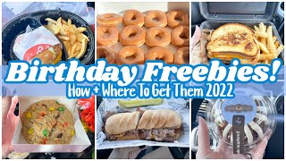 BIRTHDAY FREEBIES 2022  HOW  WHERE TO GET FREE STUFF FOR YOUR BIRTHDAY Shop with me [upl. by Aryas446]