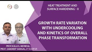 Growth rate variation with undercooling and kinetics of overall phase transformation [upl. by Ehud]