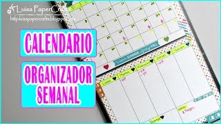 Cómo hacer Calendario y Organizador Semanal de Pared Tipo Pizarra Fácil  Tutorial Luisa PaperCrafts [upl. by Nottarts838]