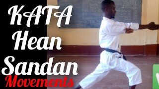 Kata Hean SANDAN movements Shotokan Style Kata 🔥🔥 [upl. by Bakemeier]