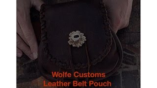 Wolfe Custom Leather Belt Pouch Review and Pouch Contents [upl. by Ahsoyem391]