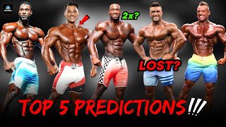 MENS PHYSIQUE OLYMPIA 2024 TOP 5 PREDICTIONS 6 WEEKS OUT [upl. by Hcnarb746]