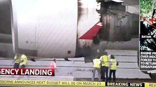 MUST SEE Qantas QF32 Emergency Landing Engine Failure Airbus A380 HD [upl. by Ulrich]