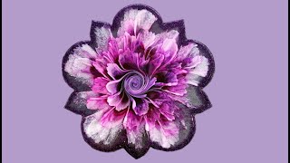 1531 Stunning Resin 3D Flower Tray In Pink And Purple [upl. by Olrac]