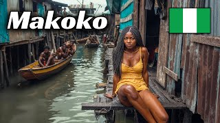 Life In A Floating Slum In Africa  MAKOKO [upl. by Ahtnams586]