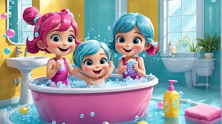 Bath Time Song  Fun Nursery Rhyme amp Lyrics for Kids  Playful Bathing Song [upl. by Narah425]