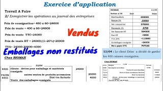 exercice dapplication 7 la facturation emballages non restitués [upl. by Ayanal]