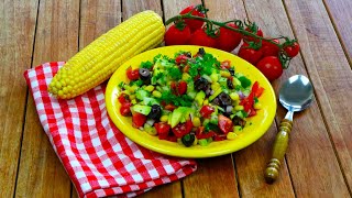 American Corn Salad With Avocado Super Delicios [upl. by Nylyoj]