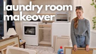 DIY Laundry Room Makeover  Sunroom Makeover  Part 2 Painting Cabinets [upl. by Eiramoj]