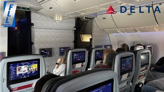 Trip Report Delta Airlines Boeing 767400ER PREMIUM SELECT [upl. by Rosalee484]