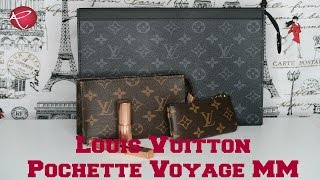 Louis Vuitton Pochette Voyage MM Monogram Eclipse  Review  Red Ruby Creates [upl. by Suivatnom]