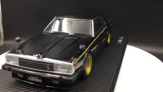 Ignition Model 118 Nissan Skyline 2000 Turbo GTES C211 Black IG1092 [upl. by Heinrick]