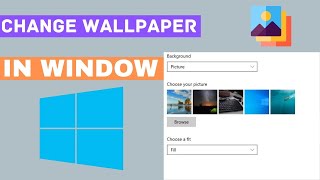 How to change Wallpaper on Windows Computer [upl. by Eerrahs]