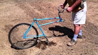 Bicycle Garden Plow home made [upl. by Verdie989]