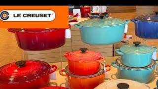 Le Creuset  Dutch Ovens Skillets amp More SHOP WITH ME [upl. by Eeryt]